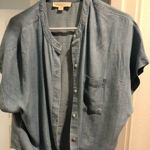 Light blue chambray top